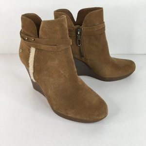 UGG Tan Suede Wedge Boots